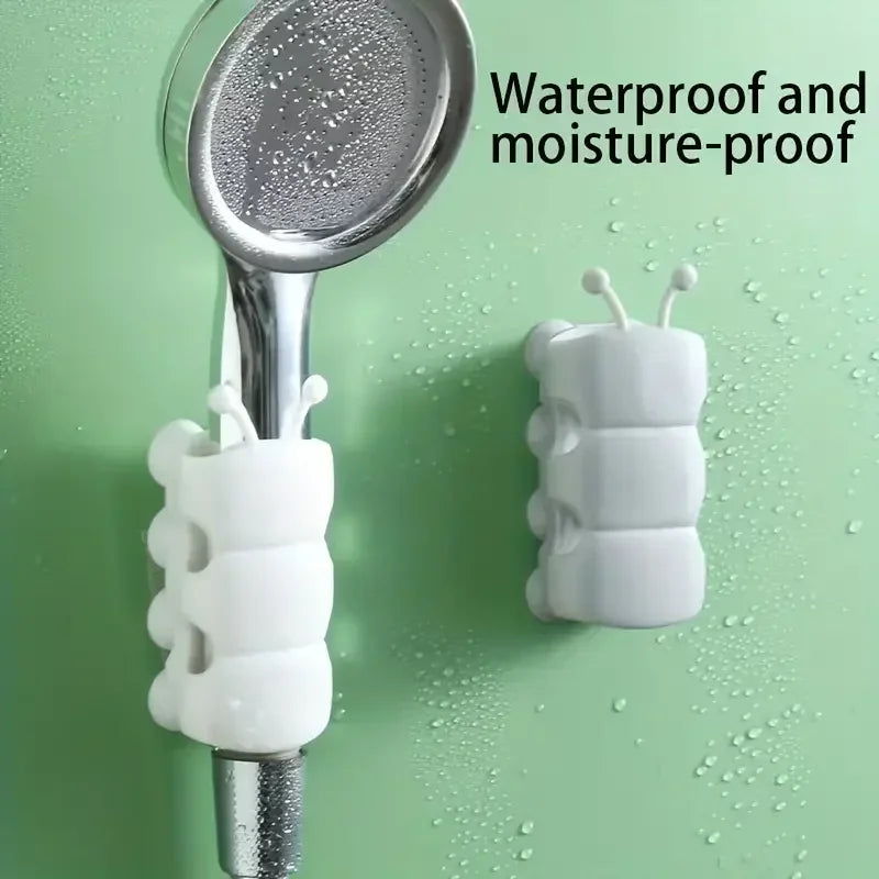 1/2Pcs Suction Cup Brackets Removable Silicone Shower Head Holder Wall Mount Hower Head Storage Shelf Rack Bathroom Supplies